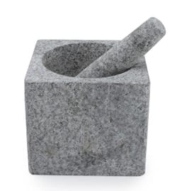 vijzel met stamper 14 x 14 x h13cm mat g