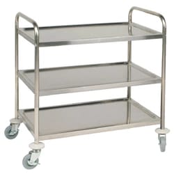 RVS serveerwagen 3 plateaus L - 93(h) x 86(b) Lemgo