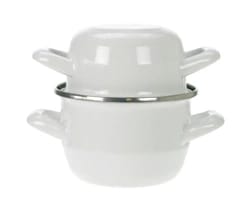 MOSSELPOT WIT 0,5KG-0,9L D12CM