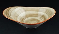 ovaal kom 27 x 18cm bruin tiri style p.n.