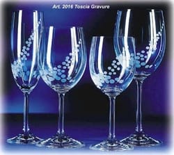 champagneglas toscia gravure